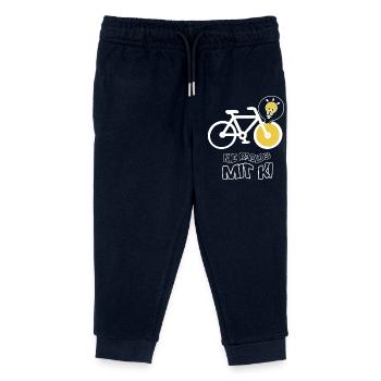 Creative bike with light bulb design - Kids Organic Sweatpants by Stanley/Stella - navy - Front