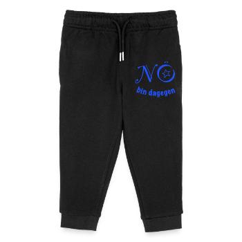NÖ - bin dagegen!  - Kinder Organic Jogginghose Mini Mover von Stanley/Stella - Schwarz - Vorne