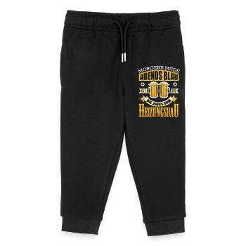 Heating Engineer Heating Construction Plumber Plumber - Kids Organic Sweatpants by Stanley/Stella - black - Front