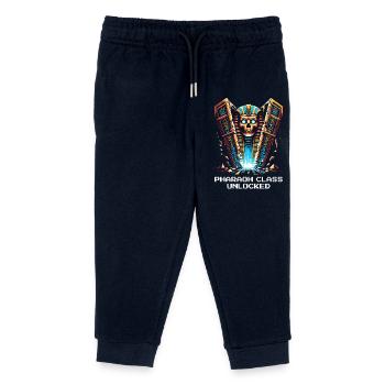 Pharaoh Class Unlocked | Egypt, RPG - Kids Organic Sweatpants by Stanley/Stella - navy - Front