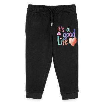 it's a good life - Kinder Organic Jogginghose Mini Mover von Stanley/Stella - Schwarz - Vorne