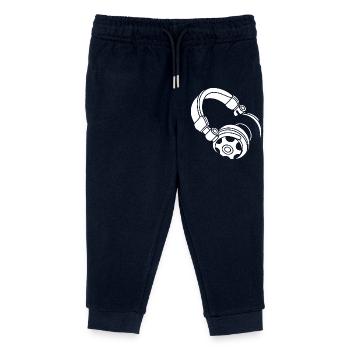 Headphone Silhouette: DJ & Music Vibes - Kids Organic Sweatpants by Stanley/Stella - navy - Front