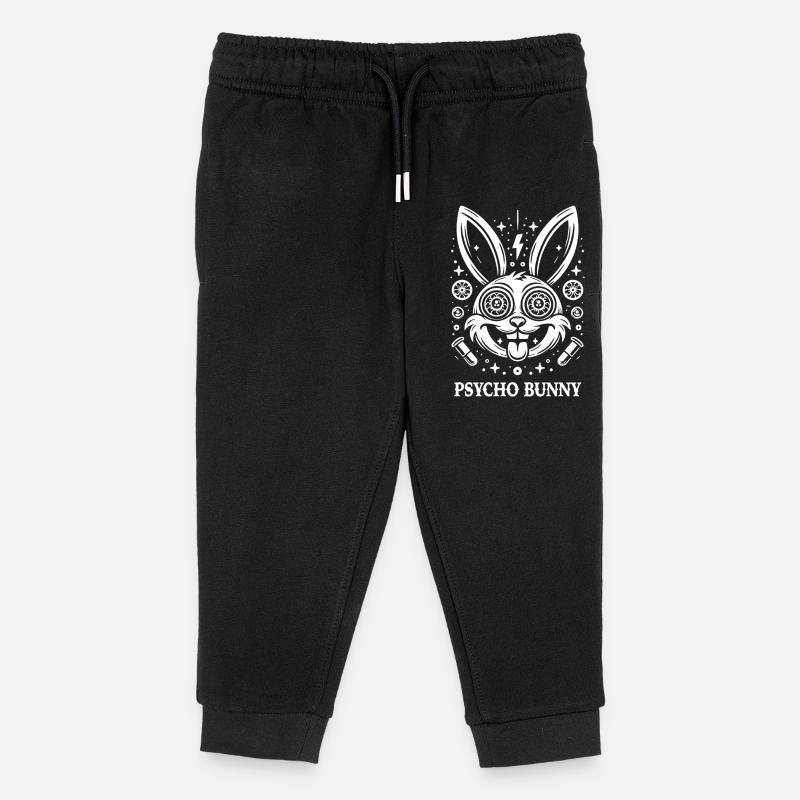 Psycho Bunny Neon Psychédélisme - Pantalon de jogging enfant bio Stanley/Stella - noir