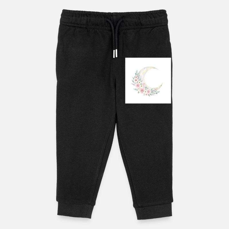 Mondblütenkranz - Kinder Organic Jogginghose Mini Mover von Stanley/Stella - Schwarz