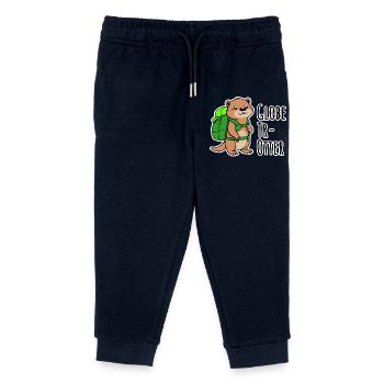 Ein kleiner Otter auf Weltreise - Globe Tr-Otter - Kinder Organic Jogginghose Mini Mover von Stanley/Stella - Navy - Vorne