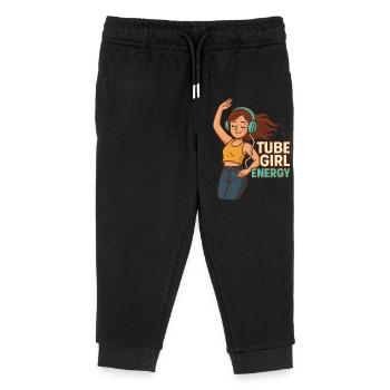 Tube Girl Energy - Kids Organic Sweatpants by Stanley/Stella - black - Front