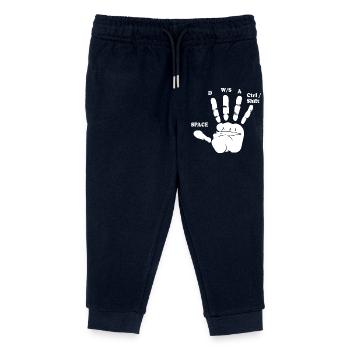 Funny Gamer Hand Computer Game Esports Gamer - Kids Organic Sweatpants by Stanley/Stella - navy - Front