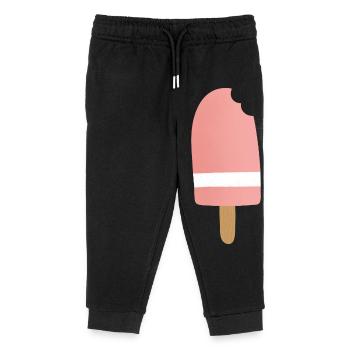 Gradient Pink Popsicle Bite - Kids Organic Sweatpants by Stanley/Stella - black - Front