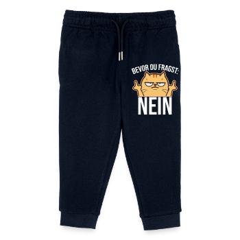 Middle Finger Cat - Kids Organic Sweatpants by Stanley/Stella - navy - Front