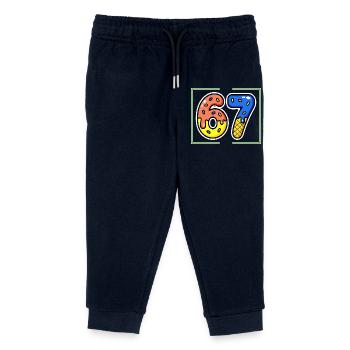 Sixty-seven, 67, 6, 7 - Kids Organic Sweatpants by Stanley/Stella - navy - Front