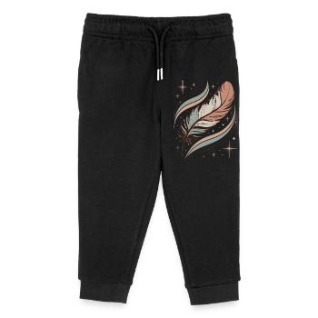 Boho Seele Feder - Kinder Organic Jogginghose Mini Mover von Stanley/Stella - Schwarz - Vorne