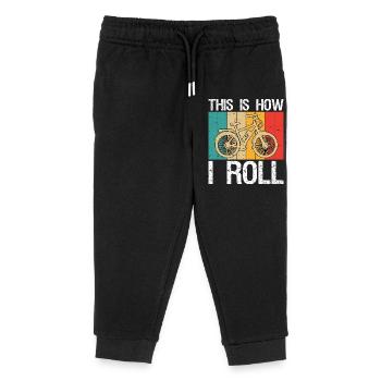 C’est ainsi que je roule les amateurs de vélos électriques - Pantalon de jogging enfant bio Stanley/Stella - noir - Devant