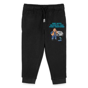 Wildlife accident with fish - Kids Organic Sweatpants by Stanley/Stella - black - Front