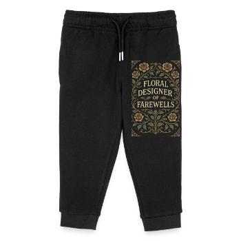 Funeral, Florist, Commemorative Arrangement, Sympathy - Kids Organic Sweatpants by Stanley/Stella - black - Front