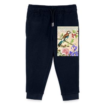 Bunter Vogel - Kinder Organic Jogginghose Mini Mover von Stanley/Stella - Navy - Vorne