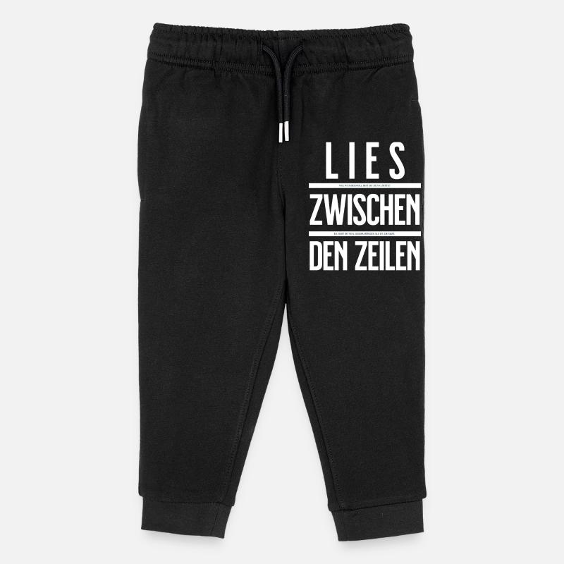 Read between the lines! You're great. - Kids Organic Sweatpants by Stanley/Stella - black