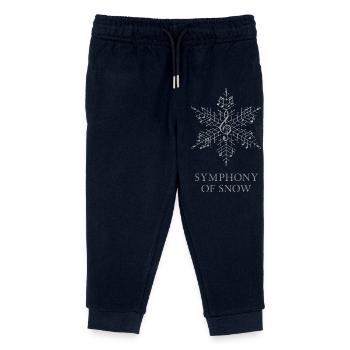 SYMPHONY OF SNOW Flocon Musique Clé Sol - Pantalon de jogging enfant bio Stanley/Stella - marine - Devant
