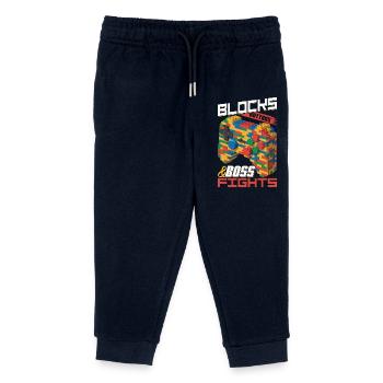 Building Blocks Gamer Gaming Brick Builder - Kinder Organic Jogginghose Mini Mover von Stanley/Stella - Navy - Vorne