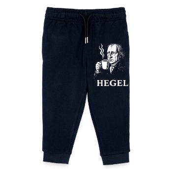 Hegel Coffee Portrait - Kids Organic Sweatpants by Stanley/Stella - navy - Front