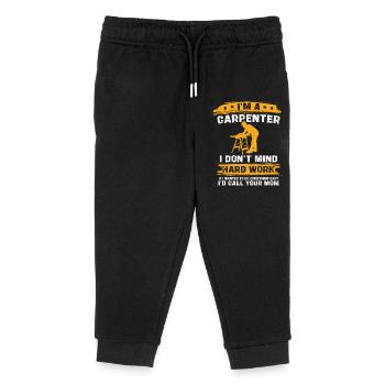 Carpenter's saying: Hard work - Kids Organic Sweatpants by Stanley/Stella - black - Front