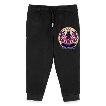 Mon âme ronronne - Chat mystique - Pantalon de jogging enfant bio Stanley/Stella - noir - Devant
