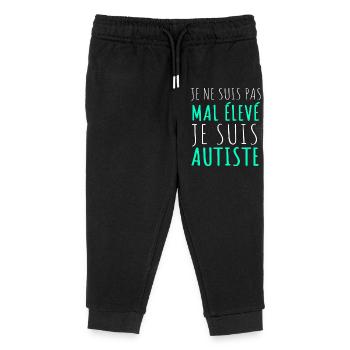 Autism Gift Autism Inclusion Neurodiversity - Kids Organic Sweatpants by Stanley/Stella - black - Front