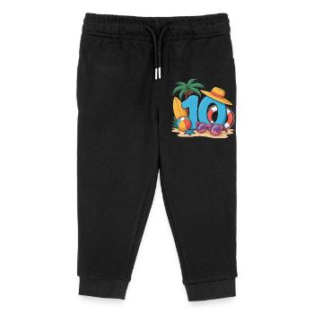 10. Geburtstagsurlaub 10 Jahre - Kinder Organic Jogginghose Mini Mover von Stanley/Stella - Schwarz - Vorne