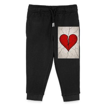 Gebrochenes Herz - Kinder Organic Jogginghose Mini Mover von Stanley/Stella - Schwarz - Vorne