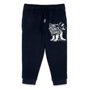 Line Dance Family Boots - Kids Organic Sweatpants by Stanley/Stella - navy - Front