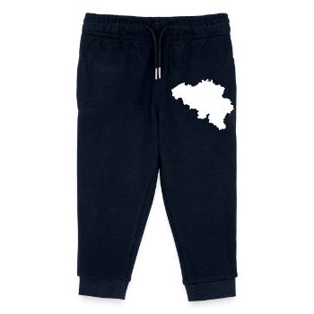 Belgien Landes-Silhouette - Kinder Organic Jogginghose Mini Mover von Stanley/Stella - Navy - Vorne