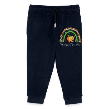 Teacher Thanksgiving Teacher - Kids Organic Sweatpants by Stanley/Stella - navy - Front