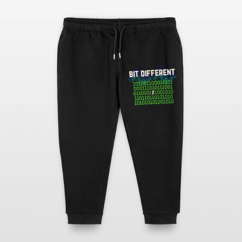 Bit Different - Nerdy Binary Error Design Kids Organic Sweatpants by Stanley/Stella