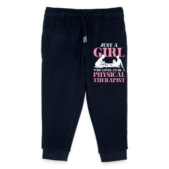 Just a Girl Who Loves Physical Therapy - Kids Organic Sweatpants by Stanley/Stella - navy - Front