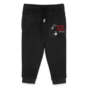 Rabe mit Taschenuhr Wandelzeiten - Kinder Organic Jogginghose Mini Mover von Stanley/Stella - Schwarz - Vorne