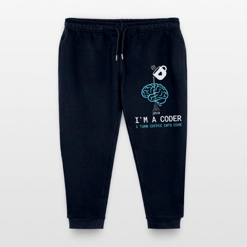 T-shirt Coder : Du café dans le code – Nerdy Programmie Pantalon de jogging enfant bio Stanley/Stella