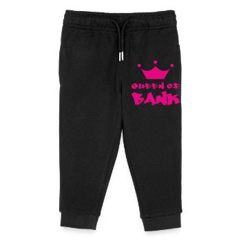 The queen of banking - Kids Organic Sweatpants by Stanley/Stella - black - Front