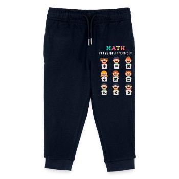 Les maths vous maintiennent en équilibre - Pantalon de jogging enfant bio Stanley/Stella - marine - Devant