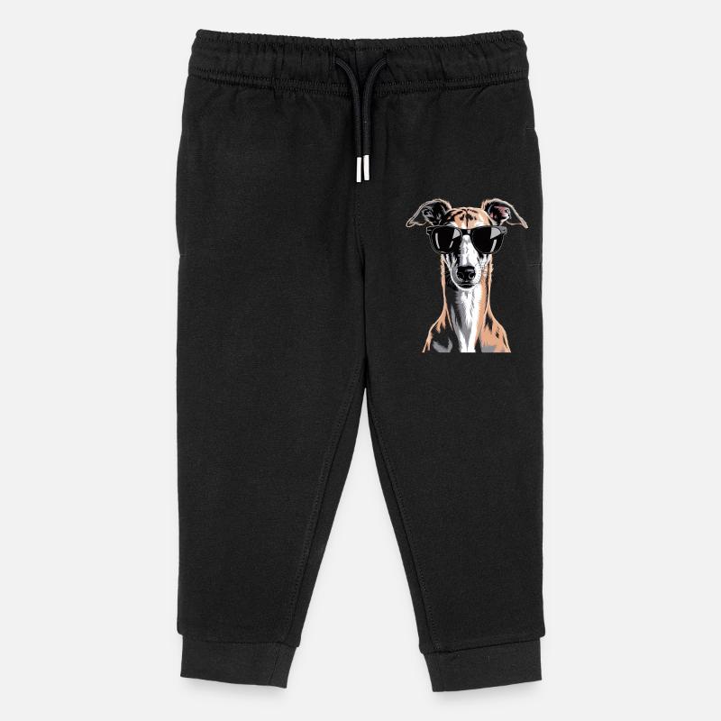 Lévrier Windhund - Pantalon de jogging enfant bio Stanley/Stella - noir
