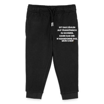 German-French-Rhyme 1 (Ver. A) - Kinder Organic Jogginghose Mini Mover von Stanley/Stella - Schwarz - Vorne