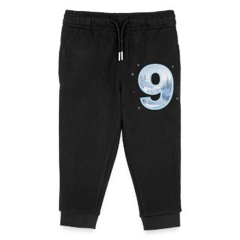 Winter Wonderland 9th Birthday Snowman - Kids Organic Sweatpants by Stanley/Stella - black - Front