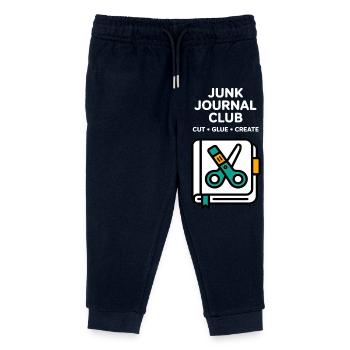 Crée de la colle coupée du Junk Journal Club - Pantalon de jogging enfant bio Stanley/Stella - marine - Devant