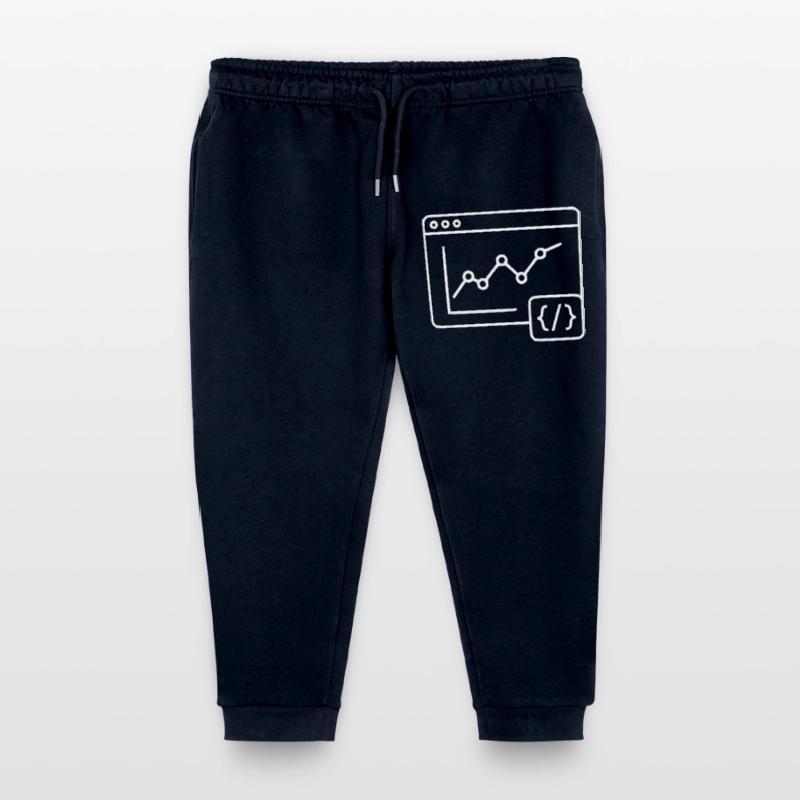 Web Analysis Chart Coding Browser Vector Kids Organic Sweatpants by Stanley/Stella