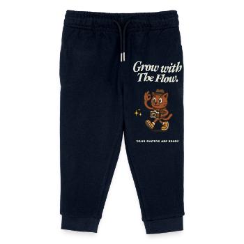 Wachse mit dem Flow – Katzenkamera - Kinder Organic Jogginghose Mini Mover von Stanley/Stella - Navy - Vorne