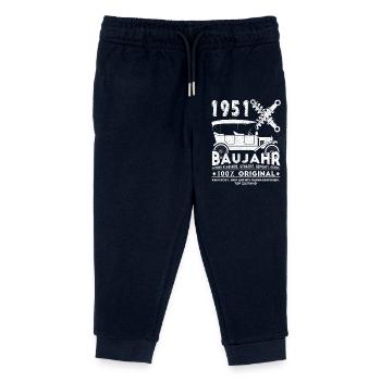 75. Geburtstag 75 Jahre 1951 Geschenk - Kinder Organic Jogginghose Mini Mover von Stanley/Stella - Navy - Vorne