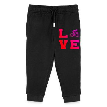Clear road bike message - Kids Organic Sweatpants by Stanley/Stella - black - Front