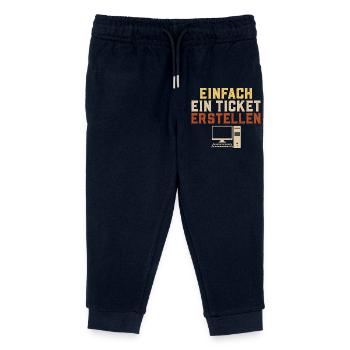 Informatik EINFACH EIN TICKET ERSTELLEN Lustig - Kinder Organic Jogginghose Mini Mover von Stanley/Stella - Navy - Vorne