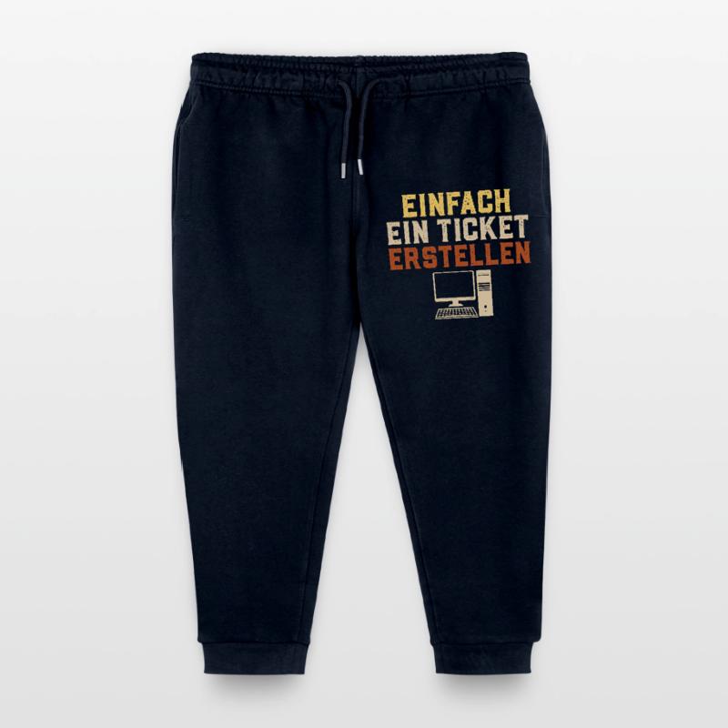 Computer Science JUST CREATE A TICKET Funny Kids Organic Sweatpants by Stanley/Stella