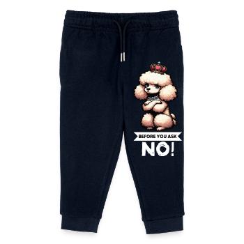 Before You Ask Pudel Pudelbesitzer Pudelhund  - Kinder Organic Jogginghose Mini Mover von Stanley/Stella - Navy - Vorne