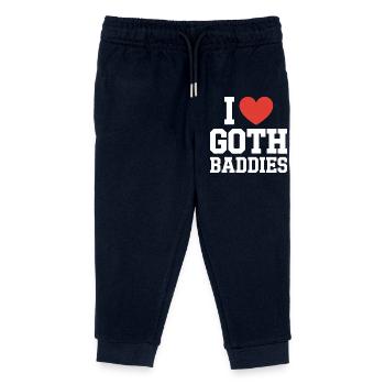 J’adore les méchants gothiques - Pantalon de jogging enfant bio Stanley/Stella - marine - Devant
