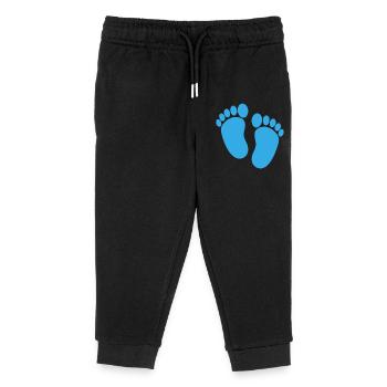 Baby feet - Kids Organic Sweatpants by Stanley/Stella - black - Front